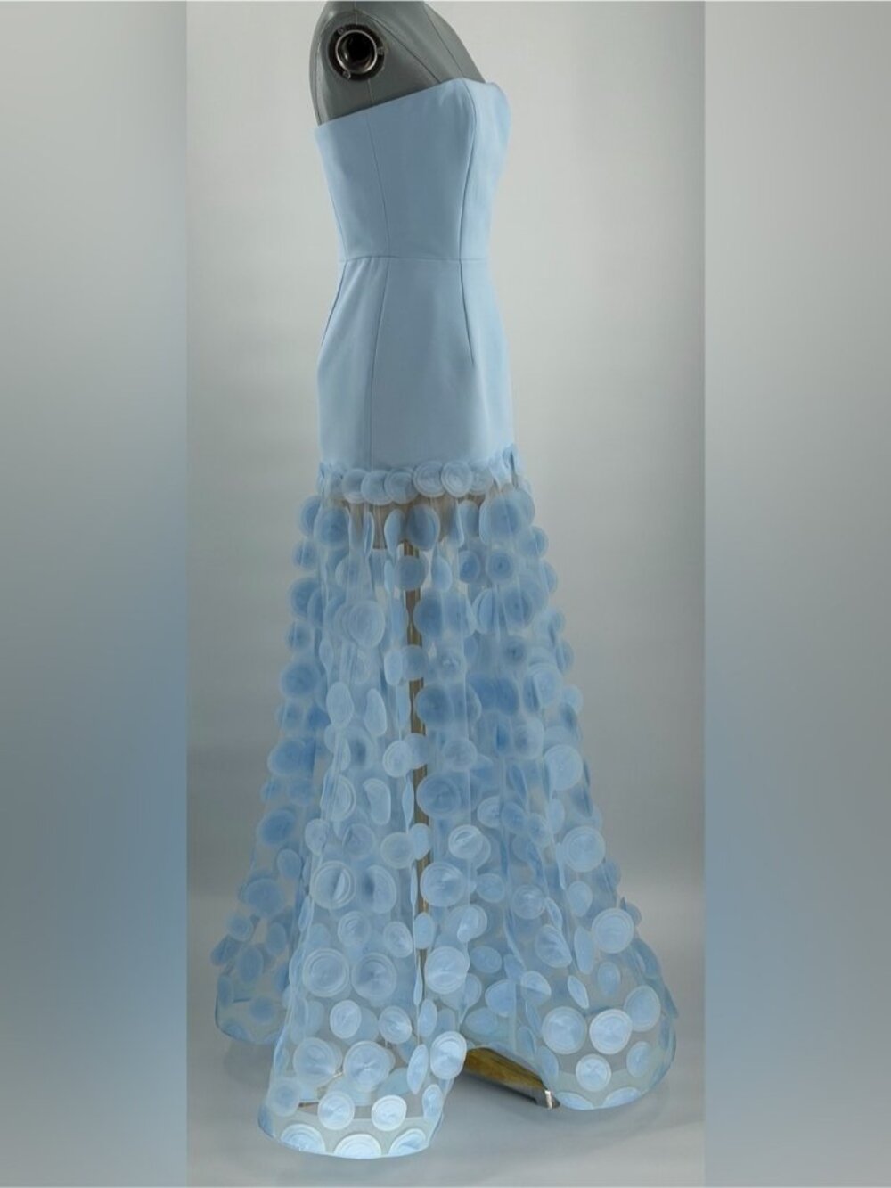 🆕 BRONX & BANCO 🧿 NWOT Harper Strapless Gown, Powder Blue - Sz XS US 2 - Picture 8 of 15